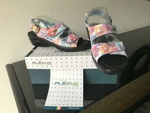 Flexus by Spring Step Women's DELICE Slingback Sandal WHITE MULTI Size 6.5-7 NIB - Picture 1 of 8