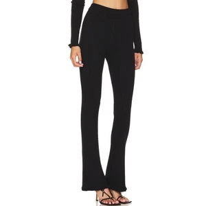 Tularosa schwarze ausgestellte Strickhose XS gerippt Designer Business Freizeit lang Revolve 168 $ - Bild 1 von 9