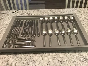 26 pc Mixed Lot Vintage Sears Tradition Stainless Flatware USA MONTEGO Pattern - Picture 1 of 11
