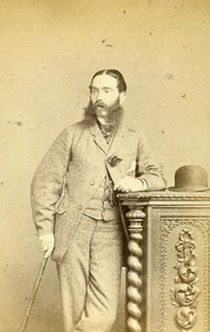 United Kingdom Isle of Wight Captain Wilson Fashion CDV Photo Jabez Hughes 1866 - Imagen 1 de 3