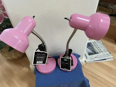 Target Home 16 1/2 inch, 60 watt pink metal desk lamp 2 pack NEW WITH TAGS - Image 1 of 3