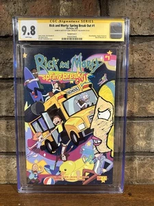 Rick And Morty Spring Break Out #1 Smunchy Signed And Remarqued 9.8 CGC Rare - Picture 1 of 5