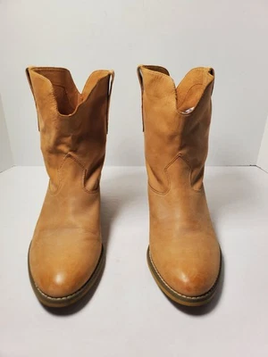 Crown Vintage Womens Leather Nude Ankle Western Boot Size 7.5 M - Image 1 of 4