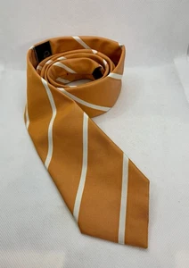 Paul Smith 100% Seide Krawatte British Collection Orange Gestreift Made England - Bild 1 von 5