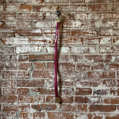 Vintage 80's Liz Claiborne fuchsia Snakeskin Belt Gold Tone Buckle tags on  - Image 1 of 4