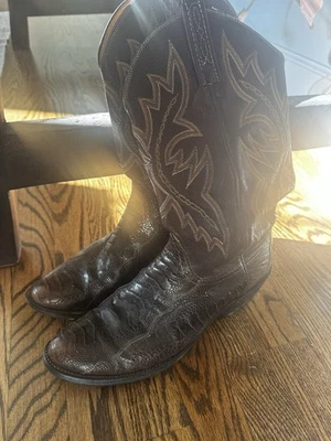 Lucchese 1883 Ostrich Leg Leather Cowboy Boots N102084 Men's - Photo 1/4