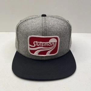 Vintage K-Products Gray Denim Type Snapback Cap USA Stutsman Farmer Trucker - Picture 1 of 5