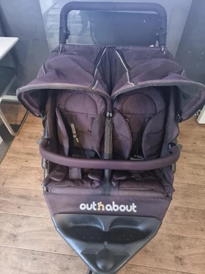 Out N About Double Buggy with Rain Cover - Image 1 of 4