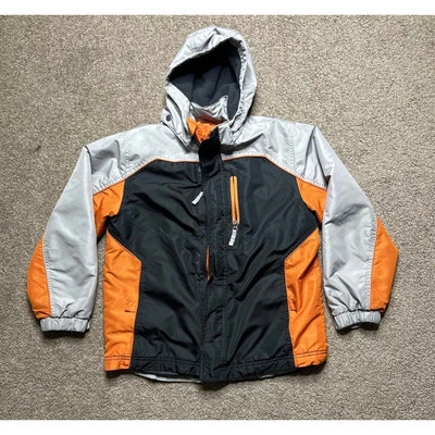 Chico Chaqueta Invierno Abrigo Talla Mediana 8/10 Naranja Negro y Gris Cherokee Foto 1 de 4