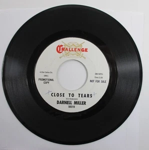 WHITE LABEL PROMO "Close To Tears/Can't Make Hay" 7" DARNELL MILLER 45 Challenge - Picture 1 of 2