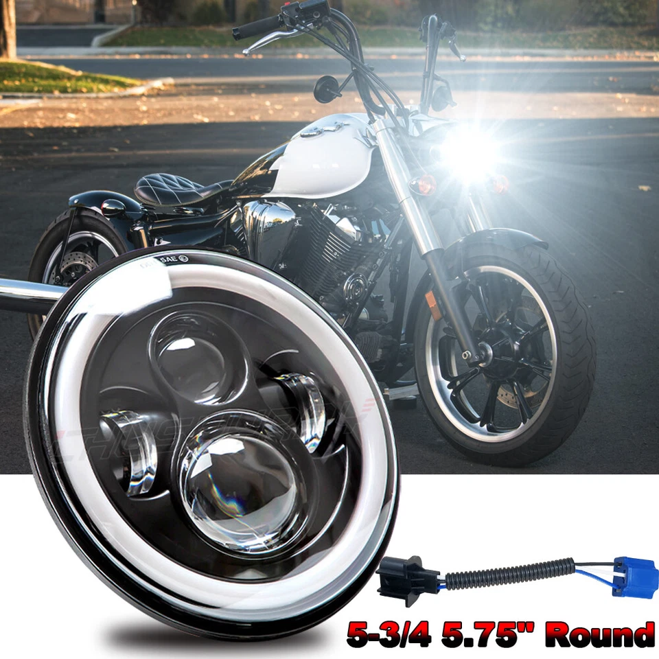 Luz de actualización de faros LED para Yamaha V-Star XVS 650 950 1100 5,75" 5 3/4 Foto 1 de 4