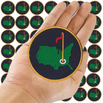 Wholesale Golf Masters Tournament US Logo Size 2.9"x2.9" Sew Iron on Patches - Image 1 of 4