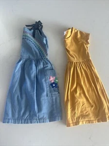 Hanna Andersson Size 140 / 10 Girls Dress, Lot Of Two, Rainbow, Flowers, Gold - Picture 1 of 6