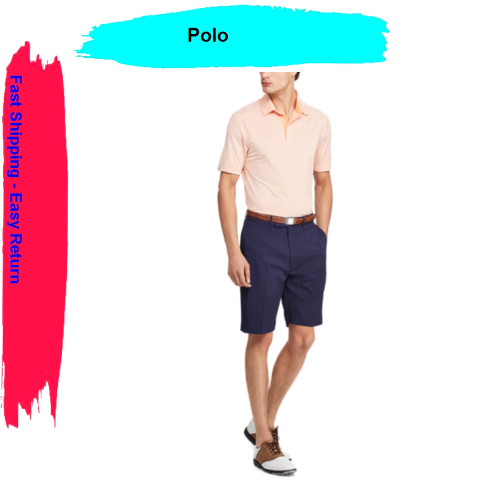 RLX Golf Active Fit Performance Polo MaGnolia Lane Orange size S