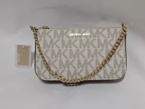 Michael Kors Jet Set kleine Kette Pouchette Vanille Neu mit Etikett UVP 198 $ kostenloser Versand - Bild 1 von 12