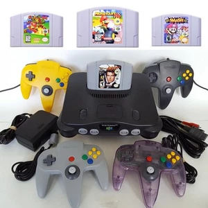 N64 Nintendo 64 con controller orig - Mario Kart + 007 + Smash Bros + Super Mario - Foto 1 di 5