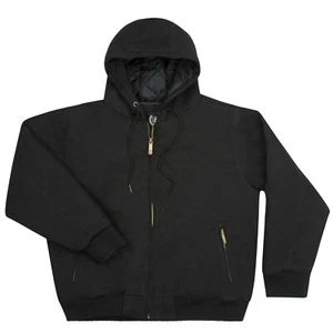  Men's Hooded Canvas Work Jacket Zipper Front NWT - Picture 1 of 2