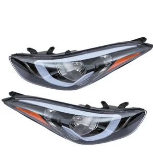 Pair Headlights For 2014 2015 2016 Hyundai Elantra Left +Right Headlamps NEW - Picture 1 of 16