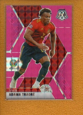 Adama Traore 2021 Panini Mosaic UEFA Euro Pink Fluorescent  Prizm #162 /10 01/10 - Image 1 of 2