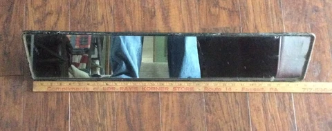 Industrial Mirror , Bus Mirror ? Steampunk , Heavy ,Shabby Vintage Metal framed Cover