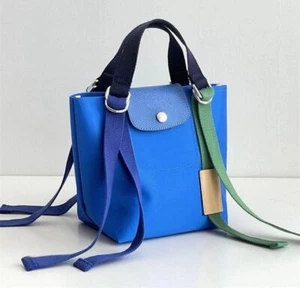 Bolso de Mano Longchamp Pliage Replay Talla S Bolso de Nylon Cuero Azul - Imagen 1 de 10