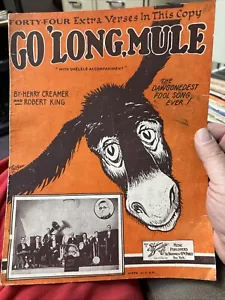 Partituras de novedad G 1924 GO LONG, MULE de Henry Creamer y Robert King - Imagen 1 de 1