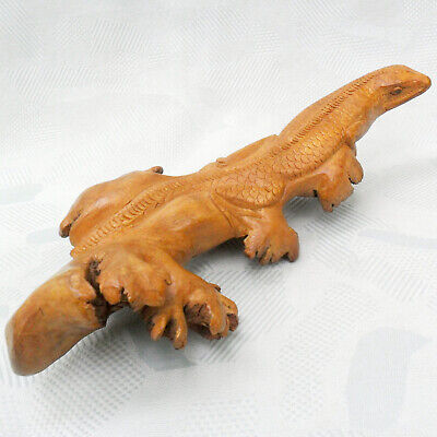 Asiatische Handarbeit Aus Holz Echse Eidechse Weran Leguan Reptil Schön • 27€