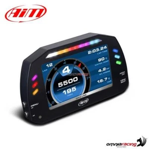 AIM MXS 1.2 Strada display 5" dash logger cars and motorcycles cable CAN+RPM - Picture 1 of 5