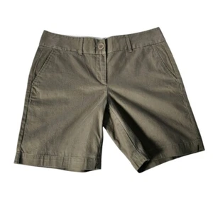 Bermuda LOFT The Riviera Shorts verde oliva 8" cuciture interne donna 2 chino elasticizzato nuovo - Foto 1 di 9