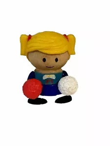 Learning Curve Play Town Cheerleader Pom Pom Wooden & Plastic 6.5cm Figure! - Picture 1 of 1