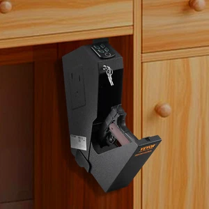 VEVOR Caja Fuerte para 1 Pistola Caja Fuerte Biométrica 3 Vías de Acceso, Negro - Imagen 1 de 12