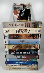 (12) Misc PC Game Lot -Age of Empires/Mafia/Tropico/Halo/Wildstar++ Bundle of 12 - Picture 1 of 12