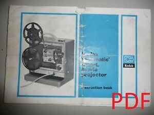 Instructions cine film projector  KODAK INSTAMATIC M55-L  - copy on Email/CD