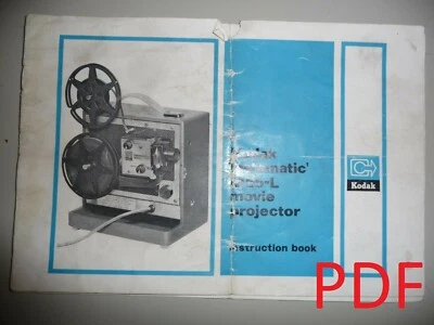 Instructions cine film projector  KODAK INSTAMATIC M55-L  - copy on Email/CD - Image 1 of 2