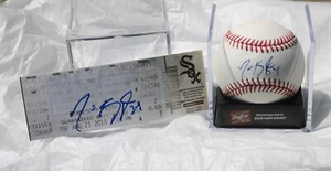 Michael Kopech Chicago White Sox handsigniertes Debüt Ticket & MLB Ball - Bild 1 von 4