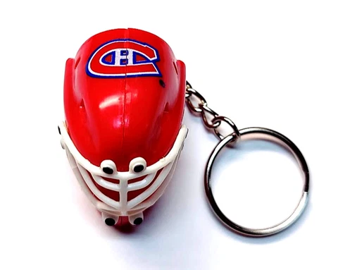 MONTREAL CANADIENS HOCKEY MINI TEAM GOALIE MASK KEYCHAIN 1.5" TALL NHL LICENSED Cover