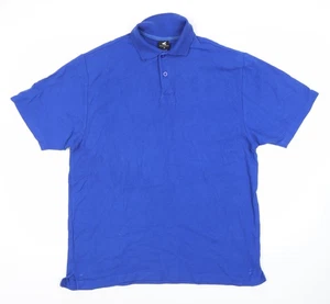 Pegasus Men's Blue Medium Cotton Polo Shirt - Picture 1 of 12