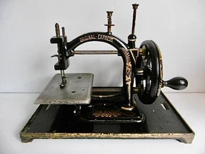 TRÈS BELLE MACHINE À COUDRE ALLEMANDE ANCIENNE "ORIGINAL EXPRESS" XIXè BEL ÉTAT - Imagen 1 de 14
