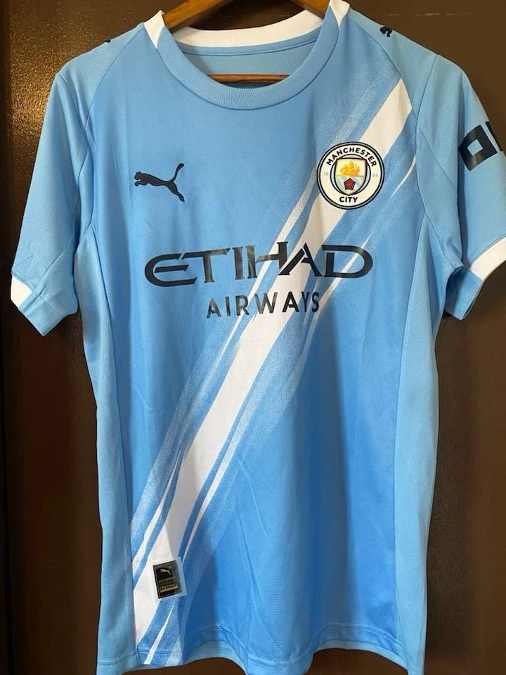 Puma Youth Manchester City Home Jersey 25/26 - Blue/White - Image 1 of 1