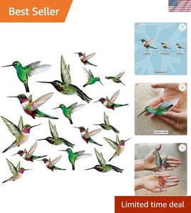 Calcomanías reutilizables para ventana de colibrí para seguridad de aves - 18 adhesivos de doble cara - Imagen 1 de 8