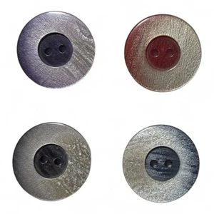 18mm or 23mm Plastic Coloured Dimple Centred Buttons - Picture 1 of 14