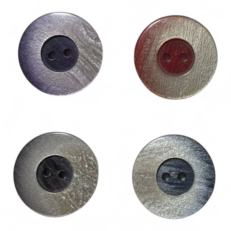 18mm or 23mm Plastic Coloured Dimple Centred Buttons - Image 1 of 1