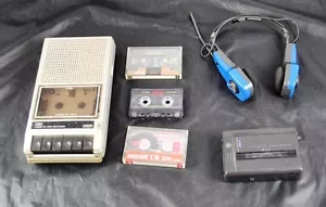 Menge Vintage Tozai C-693A Kassettenrekorder AM FM Headset & GE 5363A VSP X6G6 - Bild 1 von 1