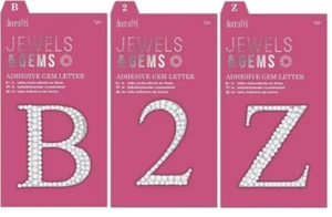 Docrafts Papermania Adhesive Diamantes / Jewels / Gems Letters and Numbers 5.6cm - Picture 1 of 1