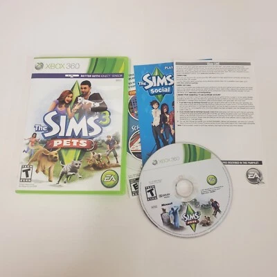 The Sims 3 Pets Xbox 360 Complete CIB Free Fast Shipping - Image 1 of 2