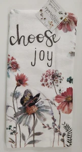 Kitchen Dish Towel Butterfly Flower Country Rustic Choose Joy Home Quality Gift - Picture 1 of 5