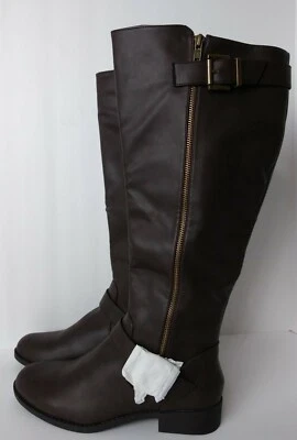 Nuevas botas de montar altas MIA cascadas marrón chocolate talla 10 hebilla nuevas en caja GS3368605 Foto 1 de 4