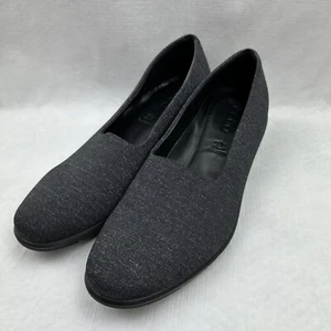 Ecco Slip On Loafers Heather Grey Black Womens Size 40 US 9-9.5 - Picture 1 of 7