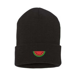 Watermelon embroidered beanie hat, custom beanie hat - Picture 1 of 2
