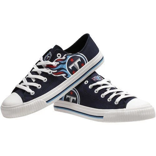 Zapatos de lona Tennessee Titans NFL para hombre de caña baja con logotipo Foto 1 de 1